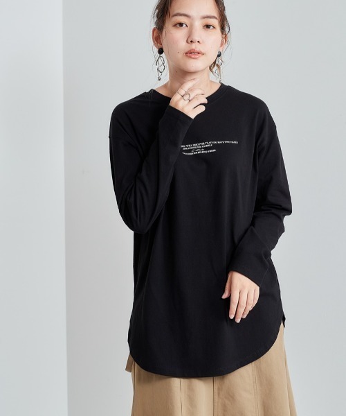 cepo（セポ）の「ロゴプリントロンＴｅｅ ２ＷＡＹ（Tシャツ/カットソー・レディース・ブラック/オフホワイト・M）」の15枚目の写真