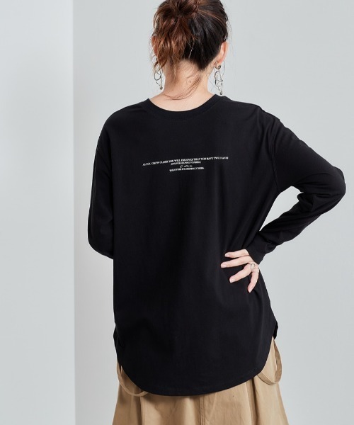 cepo（セポ）の「ロゴプリントロンＴｅｅ ２ＷＡＹ（Tシャツ/カットソー・レディース・ブラック/オフホワイト・M）」の18枚目の写真