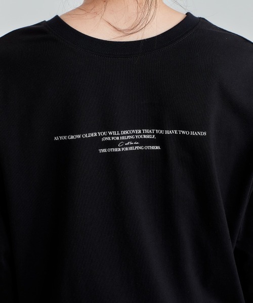 cepo（セポ）の「ロゴプリントロンＴｅｅ ２ＷＡＹ（Tシャツ/カットソー・レディース・ブラック/オフホワイト・M）」の22枚目の写真