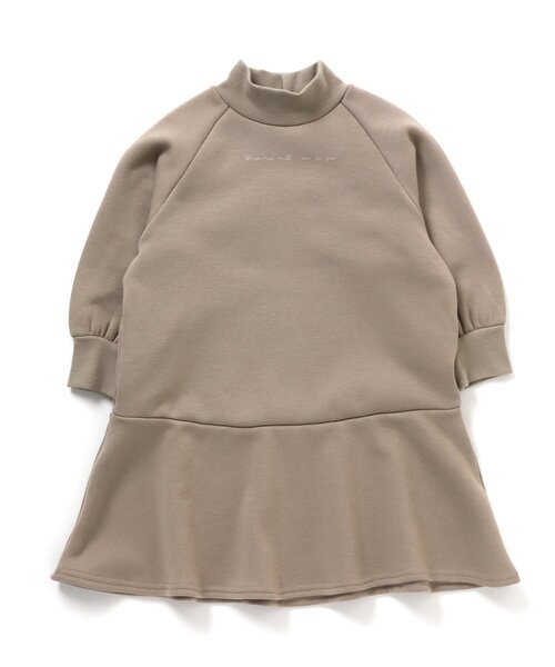 apres les cours(アプレレクール)の「/切替裏シャギーワンピース(ワンピース・キッズ・ライトグレー/ベージュ/ブラウン/ピンク/ブルー・90/100/110/120/80/130/140)」の1枚目の写真