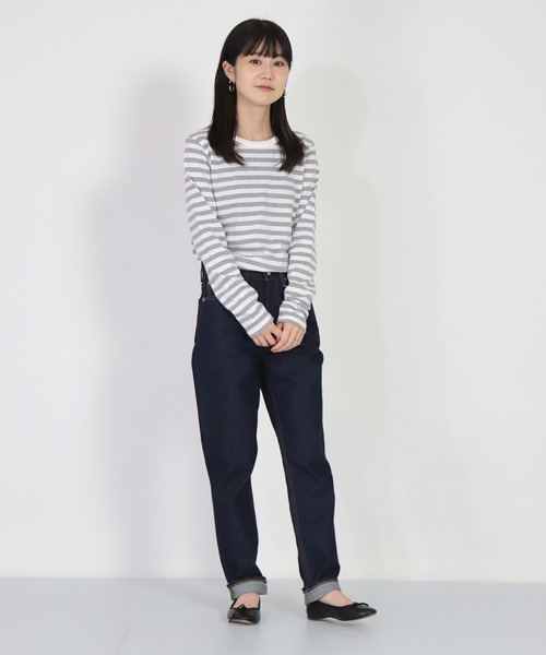 FABRIQUE en Planete terre（ファブリケアンプラネテール）の「[ FABRIQUE en Planete terre ] ボーダーベーシックロングスリーブ（Tシャツ/カットソー・レディース・ブラック系その他/グレー系その他/グレー系その他2・38/40）」の8枚目の写真