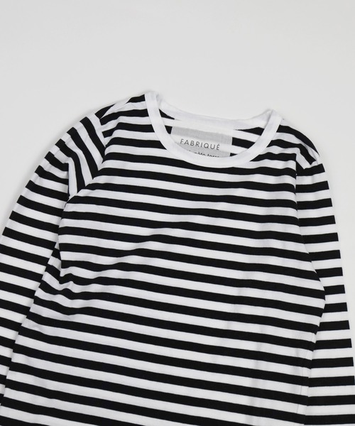 FABRIQUE en Planete terre（ファブリケアンプラネテール）の「[ FABRIQUE en Planete terre ] ボーダーベーシックロングスリーブ（Tシャツ/カットソー・レディース・ブラック系その他/グレー系その他/グレー系その他2・38/40）」の10枚目の写真