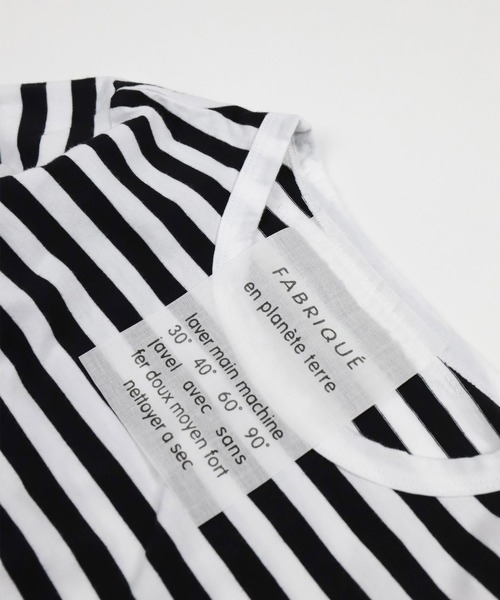 FABRIQUE en Planete terre（ファブリケアンプラネテール）の「[ FABRIQUE en Planete terre ] ボーダーベーシックロングスリーブ（Tシャツ/カットソー・レディース・ブラック系その他/グレー系その他/グレー系その他2・38/40）」の5枚目の写真