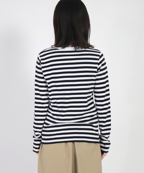 FABRIQUE en Planete terre（ファブリケアンプラネテール）の「[ FABRIQUE en Planete terre ] ボーダーベーシックロングスリーブ（Tシャツ/カットソー・レディース・ブラック系その他/グレー系その他/グレー系その他2・38/40）」の20枚目の写真