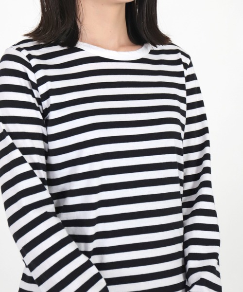 FABRIQUE en Planete terre（ファブリケアンプラネテール）の「[ FABRIQUE en Planete terre ] ボーダーベーシックロングスリーブ（Tシャツ/カットソー・レディース・ブラック系その他/グレー系その他/グレー系その他2・38/40）」の15枚目の写真