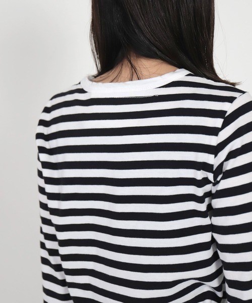 FABRIQUE en Planete terre（ファブリケアンプラネテール）の「[ FABRIQUE en Planete terre ] ボーダーベーシックロングスリーブ（Tシャツ/カットソー・レディース・ブラック系その他/グレー系その他/グレー系その他2・38/40）」の18枚目の写真