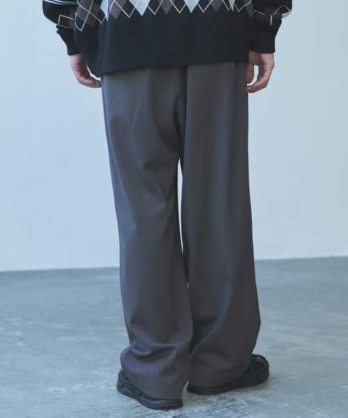 Alpinus(アルピナス)の「Alpinus - ウールブレンドワイドストレートスラックス(その他パンツ・メンズ・オフホワイト/ダークグレー・SMALL/MEDIUM)」の12枚目の写真