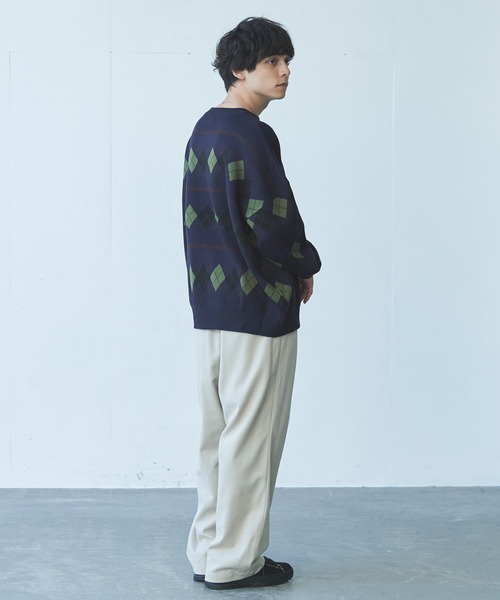 Alpinus(アルピナス)の「Alpinus - ウールブレンドワイドストレートスラックス(その他パンツ・メンズ・オフホワイト/ダークグレー・SMALL/MEDIUM)」の15枚目の写真