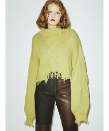 jouetie | ケーブルダメージニット(ニット/セーター)