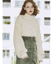 jouetie | ケーブルダメージニット(ニット/セーター)