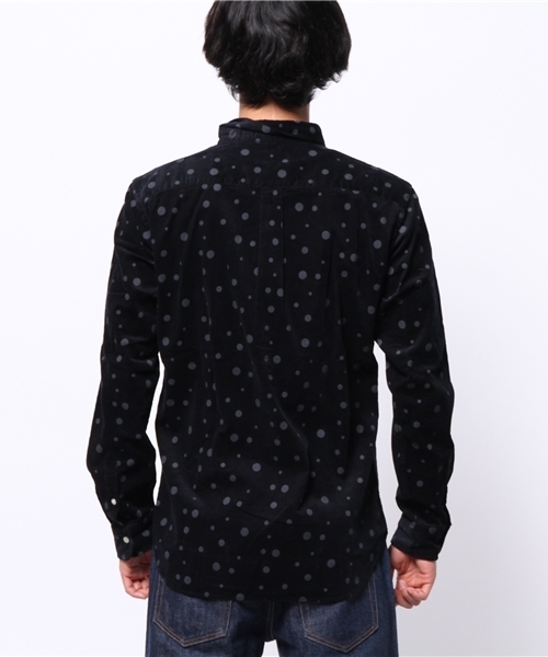 OUTLET（アウトレット）の「【CIAOPANIC TYPY】コーデュロイランダムドットシャツ（シャツ/ブラウス・メンズ・ネイビー/オリーブ/ワイン・LARGE/MEDIUM）」の6枚目の写真