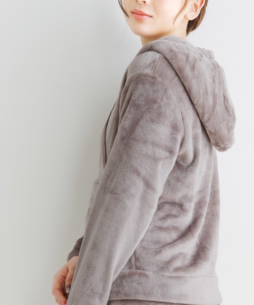 Dita（ディータ）の「しっとり柔らか。ソフトマイクロパーカー＆ショートパンツSetルームウェア（ルームウェア/パジャマ・レディース・コーラルピンク/ブラック/アイボリー/サンドグレー/スモークピンク/ピンク/ピンク系その他・FREE）」の13枚目の写真