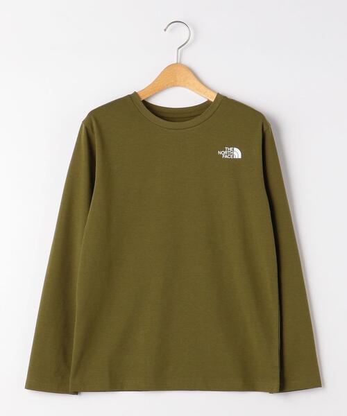 THE NORTH FACE（ザノースフェイス）の「◆＜THE NORTH FACE（ザノースフェイス）＞TJ  ロングスリーブ スクエアロゴ 130cm-150cm（Tシャツ/カットソー・キッズ・ネイビー/ホワイト/オリーブ/オレンジ・140cm/150cm/130cm）」の3枚目の写真
