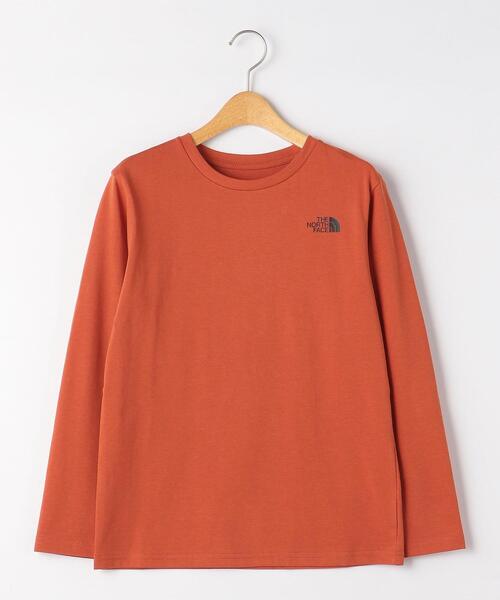 THE NORTH FACE（ザノースフェイス）の「◆＜THE NORTH FACE（ザノースフェイス）＞TJ  ロングスリーブ スクエアロゴ 130cm-150cm（Tシャツ/カットソー・キッズ・ネイビー/ホワイト/オリーブ/オレンジ・140cm/150cm/130cm）」の4枚目の写真