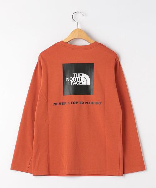 THE NORTH FACE（ザノースフェイス）の「◆＜THE NORTH FACE（ザノースフェイス）＞TJ  ロングスリーブ スクエアロゴ 130cm-150cm（Tシャツ/カットソー・キッズ・ネイビー/ホワイト/オリーブ/オレンジ・140cm/150cm/130cm）」の8枚目の写真