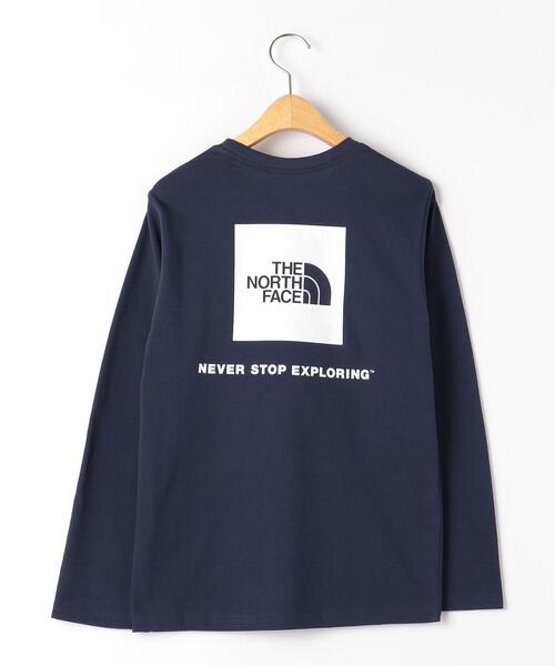 THE NORTH FACE（ザノースフェイス）の「◆＜THE NORTH FACE（ザノースフェイス）＞TJ  ロングスリーブ スクエアロゴ 130cm-150cm（Tシャツ/カットソー・キッズ・ネイビー/ホワイト/オリーブ/オレンジ・140cm/150cm/130cm）」の21枚目の写真