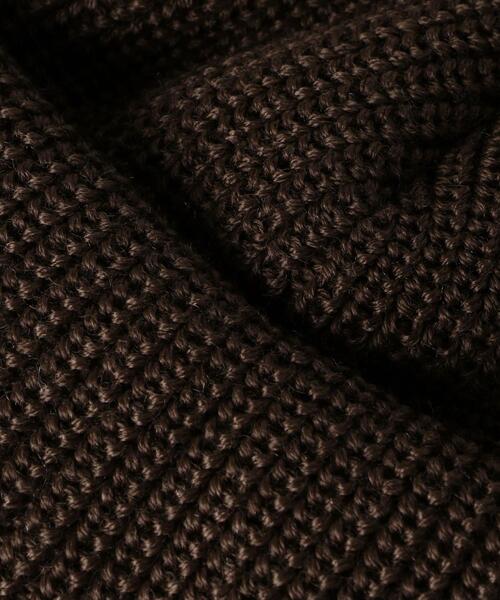 KIJIMA TAKAYUKI（キジマ　タカユキ）の「＜KIJIMA TAKAYUKI（キジマ タカユキ）＞ ニット デッキ キャップ（ニットキャップ/ビーニー・メンズ・ブラック/ダークブラウン/グレー/オフホワイト・FREE）」の6枚目の写真