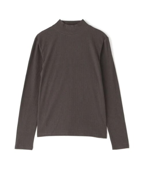 N.(N. Natural Beauty Basic)(エヌエヌナチュラルビューティーベーシック)の「ベーシックリブロングTシャツ(Tシャツ/カットソー・レディース・ホワイト/ブラック/ブラウン・MEDIUM)」の3枚目の写真