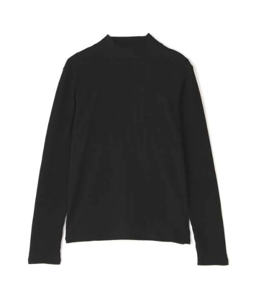 N.(N. Natural Beauty Basic)(エヌエヌナチュラルビューティーベーシック)の「ベーシックリブロングTシャツ(Tシャツ/カットソー・レディース・ホワイト/ブラック/ブラウン・MEDIUM)」の1枚目の写真