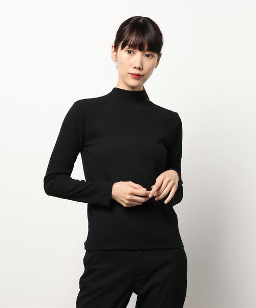 N.(N. Natural Beauty Basic)(エヌエヌナチュラルビューティーベーシック)の「ベーシックリブロングTシャツ(Tシャツ/カットソー・レディース・ホワイト/ブラック/ブラウン・MEDIUM)」の12枚目の写真