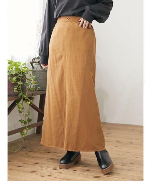 Green　Parks（グリーンパークス）の「バックスリットロングスカート＊（スカート・レディース・ベージュ/カーキ・M/L）」の21枚目の写真