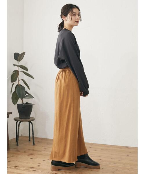 Green　Parks（グリーンパークス）の「バックスリットロングスカート＊（スカート・レディース・ベージュ/カーキ・M/L）」の7枚目の写真