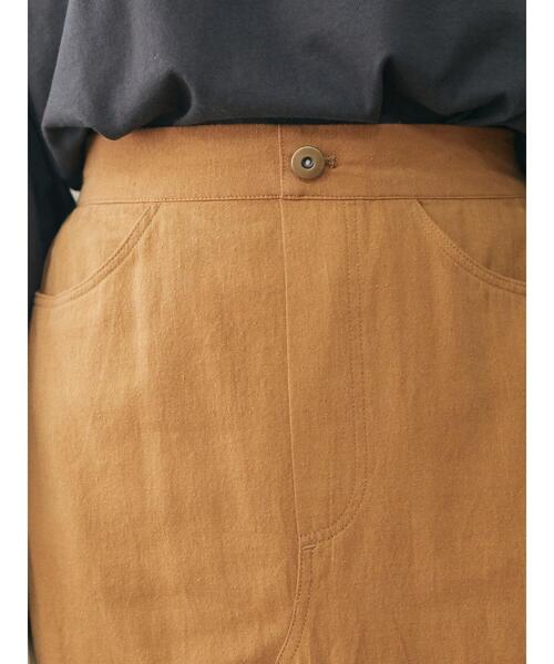Green　Parks（グリーンパークス）の「バックスリットロングスカート＊（スカート・レディース・ベージュ/カーキ・M/L）」の5枚目の写真