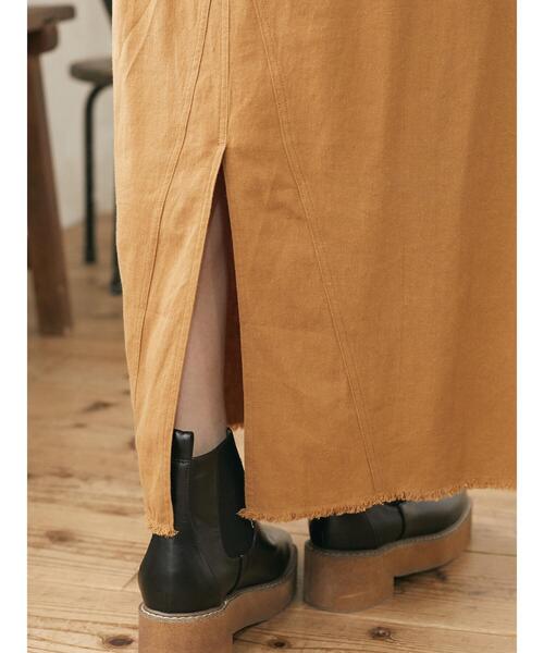 Green　Parks（グリーンパークス）の「バックスリットロングスカート＊（スカート・レディース・ベージュ/カーキ・M/L）」の19枚目の写真