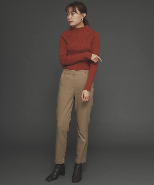 SENSE OF PLACE by URBAN RESEARCH（センスオブプレイスバイアーバンリサーチ）の「ストレッチリブハイネックセーター（ニット/セーター・レディース・オレンジ/アイボリー/ブラック・ONE）」の20枚目の写真