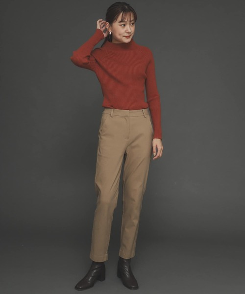 SENSE OF PLACE by URBAN RESEARCH（センスオブプレイスバイアーバンリサーチ）の「ストレッチリブハイネックセーター（ニット/セーター・レディース・オレンジ/アイボリー/ブラック・ONE）」の21枚目の写真