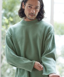 mn2483-7GGニットモックネックセーター