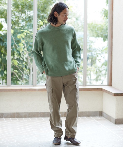 CAMBIO（カンビオ）の「mn2483-7GGニットモックネックセーター（ニット/セーター・メンズ・ブラック/アイボリー/グリーン・L/XL/M）」の7枚目の写真