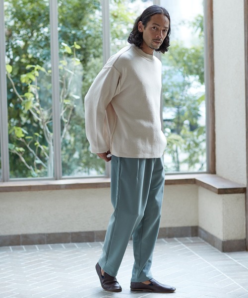 CAMBIO（カンビオ）の「mn2483-7GGニットモックネックセーター（ニット/セーター・メンズ・ブラック/アイボリー/グリーン・L/XL/M）」の13枚目の写真