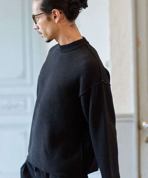 CAMBIO（カンビオ）の「mn2483-7GGニットモックネックセーター（ニット/セーター・メンズ・ブラック/アイボリー/グリーン・L/XL/M）」の17枚目の写真