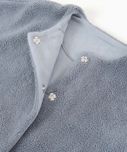 titivate（ティティベイト）の「ﾉｰｶﾗｰﾎﾞｱｺｰﾄ（ノーカラーコート・レディース・アイボリー/パープル/ブルーグレー/チャコール・S/M）」の15枚目の写真