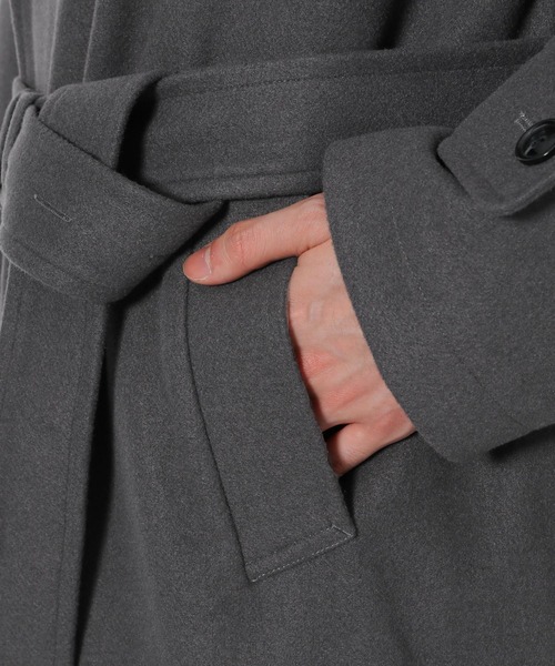 RAGEBLUE(レイジブルー)の「<WOOLLYTEC>ウーリーテック/ロングトレンチコート/952446(トレンチコート・メンズ・グレー/ホワイト系その他/ベージュ・MEDIUM/LARGE)」の5枚目の写真