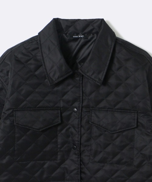 one way(ワンウェイ)の「【oneway Jeans】キルティングショートジャケット(その他アウター・レディース・アイボリー/ブラック/ダークグリーン・FREE)」の6枚目の写真