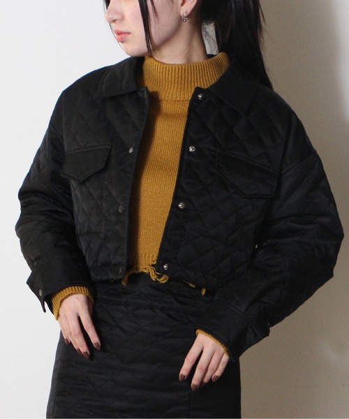 one way(ワンウェイ)の「【oneway Jeans】キルティングショートジャケット(その他アウター・レディース・アイボリー/ブラック/ダークグリーン・FREE)」の18枚目の写真