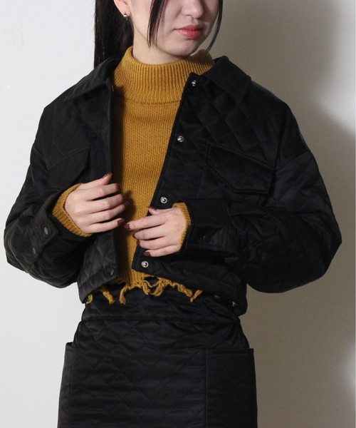 one way(ワンウェイ)の「【oneway Jeans】キルティングショートジャケット(その他アウター・レディース・アイボリー/ブラック/ダークグリーン・FREE)」の19枚目の写真