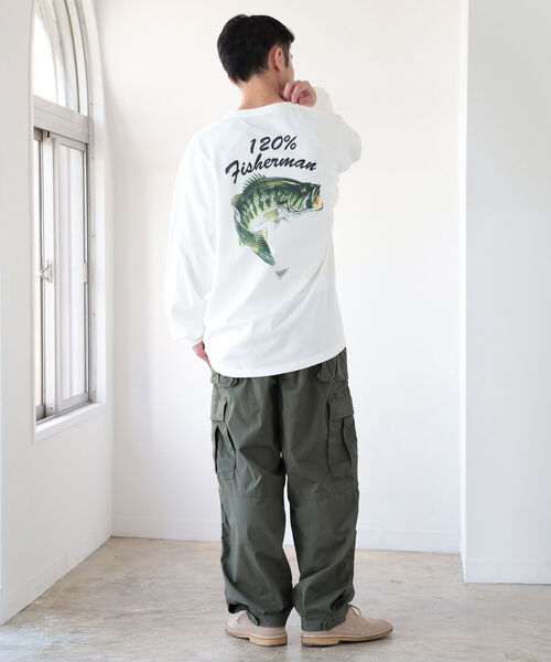BEAMS（ビームス）の「Columbia × BEAMS / 別注  PFG Logriver BMS Long Sleeve Tee（Tシャツ/カットソー・メンズ・ホワイト/グレー・LARGE/MEDIUM/X-LARGE/SMALL）」の4枚目の写真