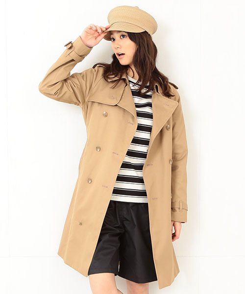 BEAMS BOY(ビームスボーイ)の「●【予約】BEAMS BOY / ギャバ トレンチ コート 15SS(トレンチコート・レディース・ベージュ・ONE SIZE)」の1枚目の写真