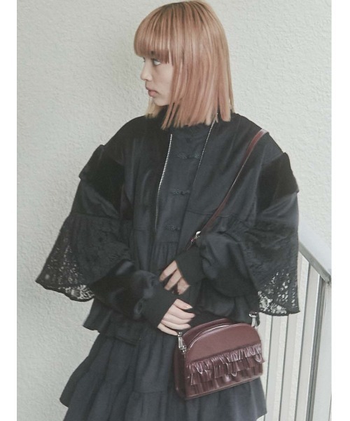 merry jenny（メリージェニー）の「フリルショルダーbag（ショルダーバッグ・レディース・ブラック/アイボリー/ボルドー・FREE）」の8枚目の写真