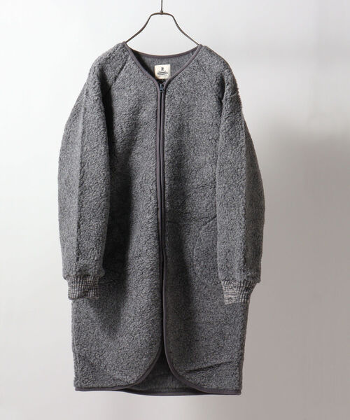 COLD BREAKER（コールドブレーカー）の「【COLD BREAKER/コールドブレーカー】Zip Up Coat ボア パイル ジップコート（その他アウター・メンズ・ベージュ/グレー/ホワイト系その他4・MEDIUM）」の2枚目の写真