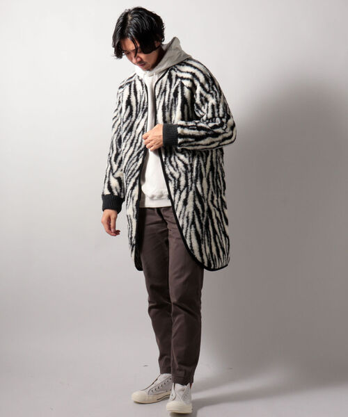 COLD BREAKER（コールドブレーカー）の「【COLD BREAKER/コールドブレーカー】Zip Up Coat ボア パイル ジップコート（その他アウター・メンズ・ベージュ/グレー/ホワイト系その他4・MEDIUM）」の4枚目の写真