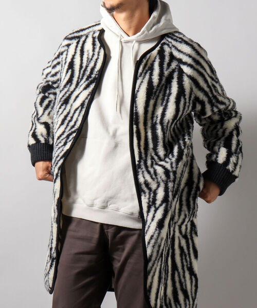 COLD BREAKER（コールドブレーカー）の「【COLD BREAKER/コールドブレーカー】Zip Up Coat ボア パイル ジップコート（その他アウター・メンズ・ベージュ/グレー/ホワイト系その他4・MEDIUM）」の5枚目の写真