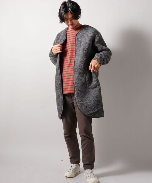 COLD BREAKER（コールドブレーカー）の「【COLD BREAKER/コールドブレーカー】Zip Up Coat ボア パイル ジップコート（その他アウター・メンズ・ベージュ/グレー/ホワイト系その他4・MEDIUM）」の8枚目の写真