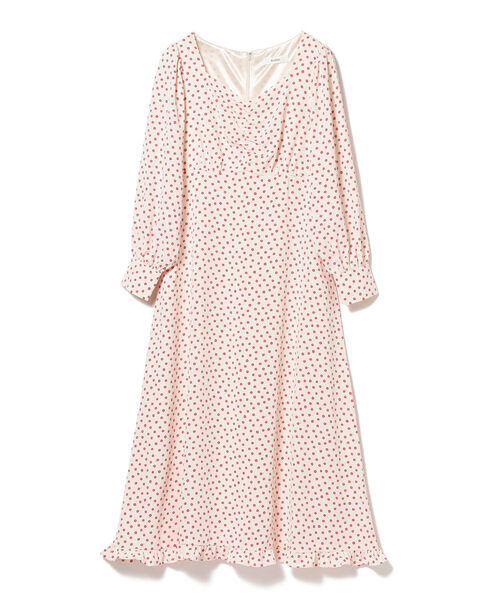 BeAMS DOT（ビームスドット）の「【WEB限定】BeAMS DOT / ペンタゴンネック フラワーワンピース（ワンピース・レディース・ホワイト系その他5/ブルー系その他3・FREE）」の8枚目の写真