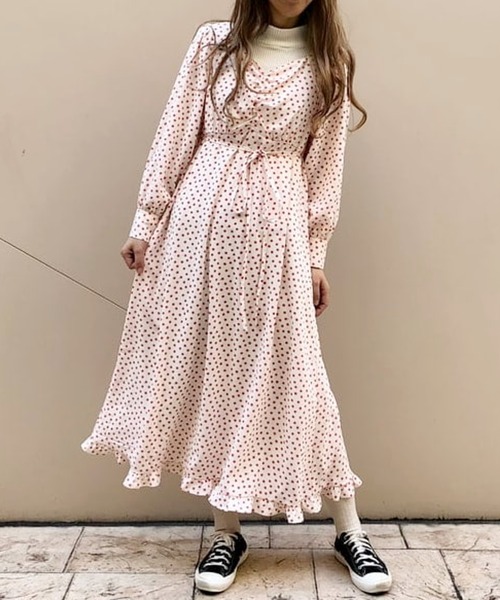 BeAMS DOT（ビームスドット）の「【WEB限定】BeAMS DOT / ペンタゴンネック フラワーワンピース（ワンピース・レディース・ホワイト系その他5/ブルー系その他3・FREE）」の19枚目の写真