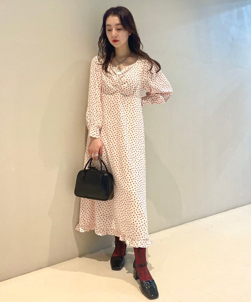 BeAMS DOT（ビームスドット）の「【WEB限定】BeAMS DOT / ペンタゴンネック フラワーワンピース（ワンピース・レディース・ホワイト系その他5/ブルー系その他3・FREE）」の20枚目の写真