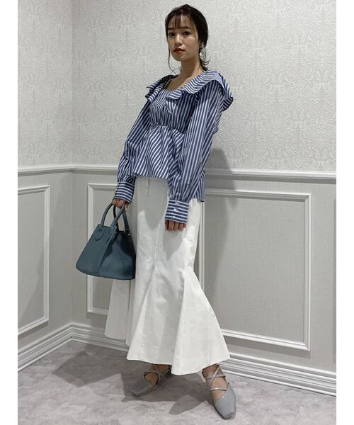 dazzlin（ダズリン）の「ステッチラインマーメイドスカート（スカート・レディース・ベージュ/オフホワイト/インディゴブルー/ピンク・SMALL/MEDIUM）」の22枚目の写真